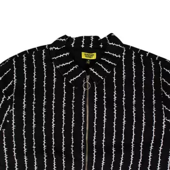 Мужская куртка на молнии из колючей проволоки - черная Chinatown Market, цвет Pattern