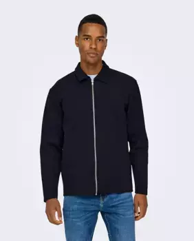 Мужская куртка на молнии Only & Sons, темно-синий