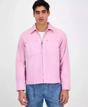 Мужская куртка на молнии с длинными рукавами из вельвета Sun + Stone, фиолетовый