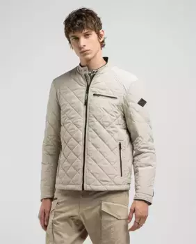 Мужская куртка на молнии с карманами Replay, бежевый