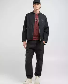 Мужская куртка на молнии с карманами Replay, черный