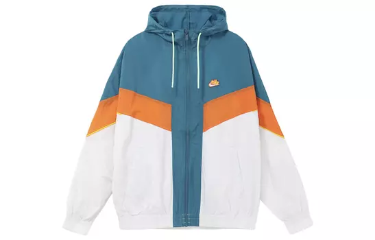 Мужская куртка Nike, цвет Blue-white-orange color-blocking