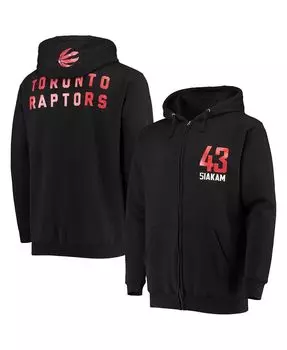 Мужская куртка pascal siakam black toronto raptors с капюшоном и молнией во всю длину Fanatics, черный