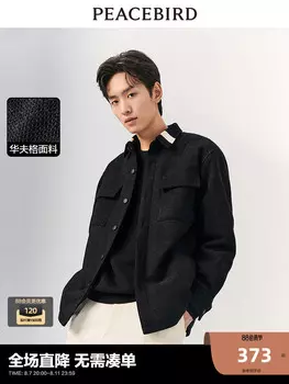 Мужская куртка Peacebird контрастного цвета, черный