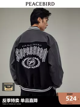 Мужская куртка Peacebird с вышивкой, черный
