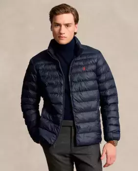 Мужская куртка-пуховик с водоотталкивающей пропиткой Polo Ralph Lauren, темно-синий
