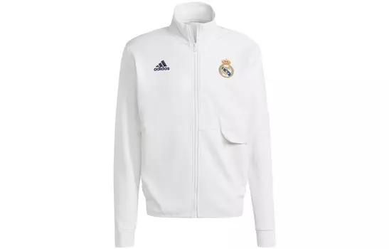 Мужская куртка Real Madrid белого цвета Adidas, белый