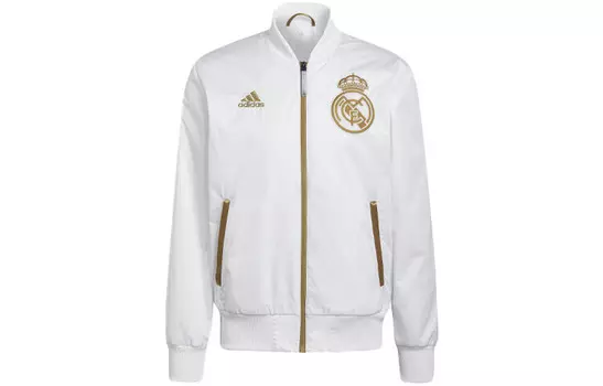 Мужская куртка Real Madrid CF белого цвета Adidas, белый