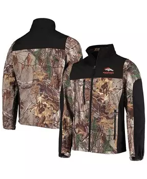 Мужская куртка realtree camo и black denver broncos circle hunter softshell с молнией во всю длину Dunbrooke, мульти