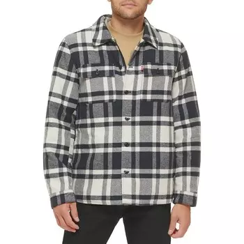 Мужская куртка-рубашка на стеганой подкладке Levi's, цвет Cream Navy Woodsman