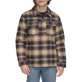 Мужская куртка-рубашка на стеганой подкладке Levi's, цвет Driftwood Plaid