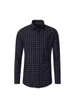 Мужская куртка-рубашка в клетку, повседневного кроя CASAMODA, черный