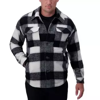 Мужская куртка-рубашка в клетку Supersoft Haggar, черный