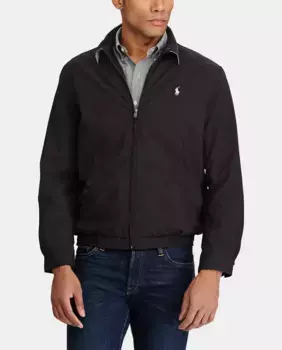 Мужская куртка с двойной ластовицей из микрофибры Polo Ralph Lauren, черный