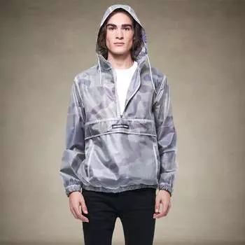 Мужская куртка с камуфляжным принтом и полупрозрачным слоем Members Only, цвет army camo