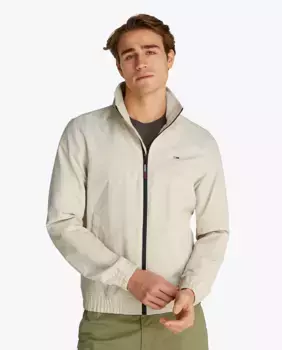 Мужская куртка с молнией и классическим кроем Tommy Jeans, светло-серый