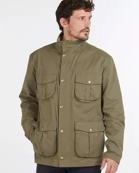 Мужская куртка с передними карманами и застежкой-молнией Barbour, зеленый