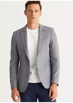 Мужская куртка s Slim Fit антрацитового цвета Altnyldz Classic