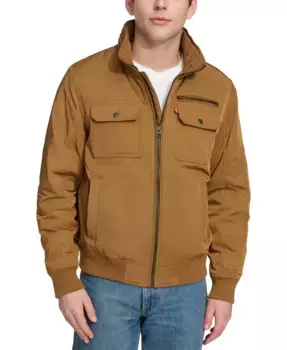 Мужская куртка с воротником-стойкой из твила Levi's, коричневый