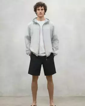 Мужская куртка с застежкой-молнией, капюшоном и передними карманами Ecoalf, белый