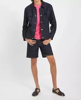 Мужская куртка с застежкой на пуговицы и рубашечным воротником Loreak Mendian, темно-синий