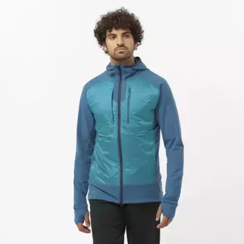 Мужская куртка Salomon Elixir Hybrid с капюшоном, синий