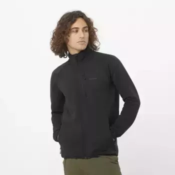 Мужская куртка Salomon Essential Lightwarm с капюшоном, черный