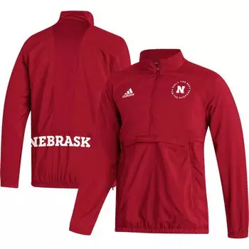 Мужская куртка Scarlet Nebraska Huskers на молнии AEROREADY adidas