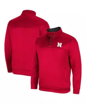 Мужская куртка scarlet nebraska huskers no tomorrow с молнией на четверть Colosseum