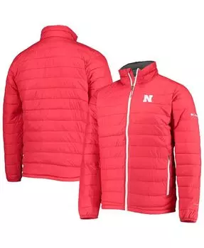 Мужская куртка scarlet nebraska huskers powder lite omni-heat со светоотражающей молнией во всю длину Columbia