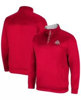 Мужская куртка scarlet ohio state buckeyes no tomorrow с молнией на четверть Colosseum