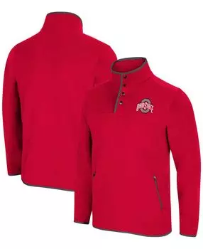 Мужская куртка scarlet ohio state buckeyes rebound snap с застежками Colosseum