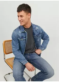 Мужская куртка стандартного синего цвета Jack & Jones