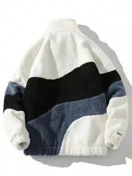 Мужская куртка Teddy Color Block с вышивкой Color Block, белый