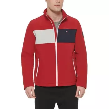 Мужская куртка Tommy Hilfiger Softshell Colorblock, красный