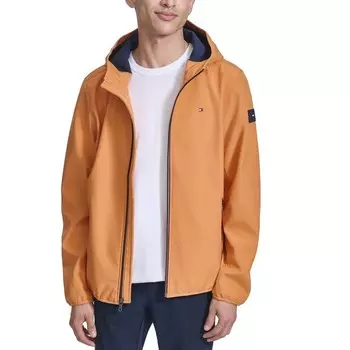 Мужская куртка Tommy Hilfiger Softshell с капюшоном, оранжевый