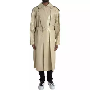 Мужская куртка-тренчкот из кожи ягненка Bottega Veneta, черный