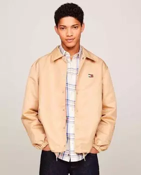 Мужская куртка тренерского стиля Tommy Jeans, бежевый
