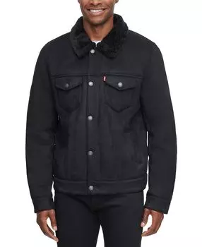 Мужская куртка trucker свободного кроя из искусственной овчины Levi's, черный