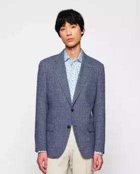 Мужская куртка в деревенском стиле, стандартного кроя Mirto, синий