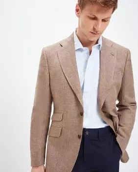 Мужская куртка в ломаную клетку Emidio Tucci, коричневый