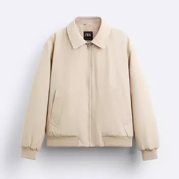 Мужская куртка Zara Padded Bomber, песочный