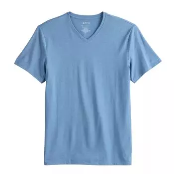 Мужская кв. Футболка 9 Solid Premier Flex с V-образным вырезом Apt. 9