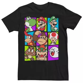 Мужская квадратная футболка Mario Kart Licensed Character