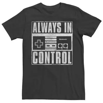 Мужская квадратная футболка Nintendo Super Nintendo Always In Control Licensed Character
