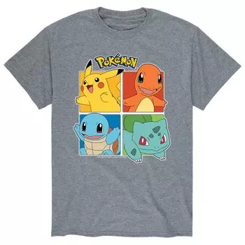 Мужская квадратная футболка Pokemon Partner Licensed Character