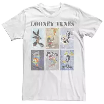 Мужская квадратная футболка с рисунком Looney Toons Licensed Character