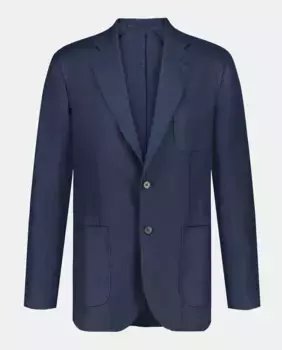 Мужская льняная куртка с узором «в ёлочку» Lloyd's, тёмно-синий