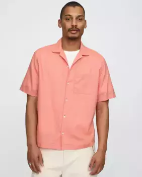 Мужская льняная рубашка Gap, розовый