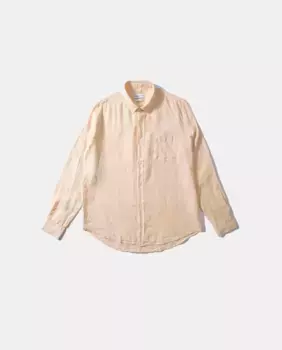 Мужская льняная рубашка классического кроя бежевого цвета Edmmond Studios, бежевый